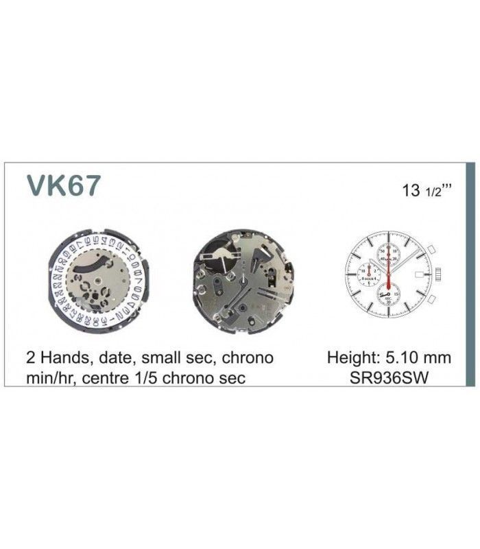 Movement for watches, HATTORI VK67