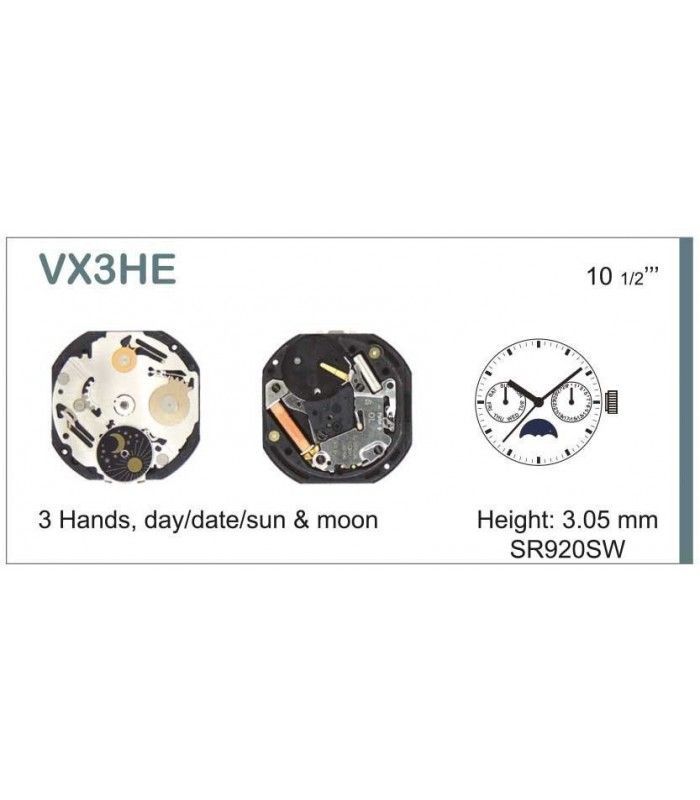 Máquina o movimiento para reloj  HATTORI VX3H