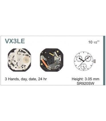 Máquina o movimiento para reloj  HATTORI VX3L