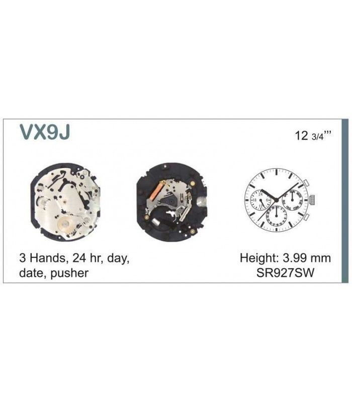 Movement for watches, HATTORI VX9J