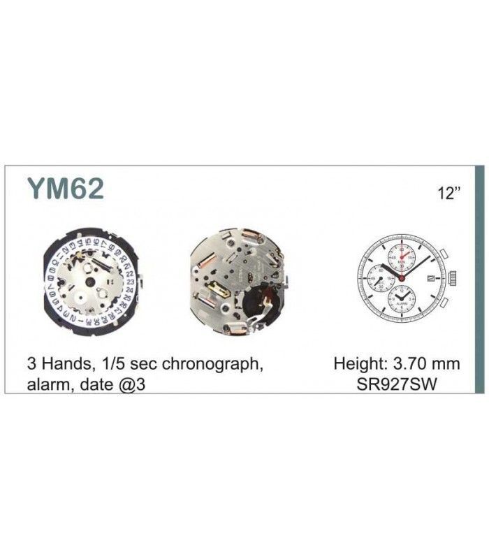 Máquina o movimiento para reloj  HATTORI YM62