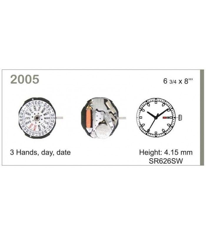 Máquina o movimiento para reloj MIYOTA 2005