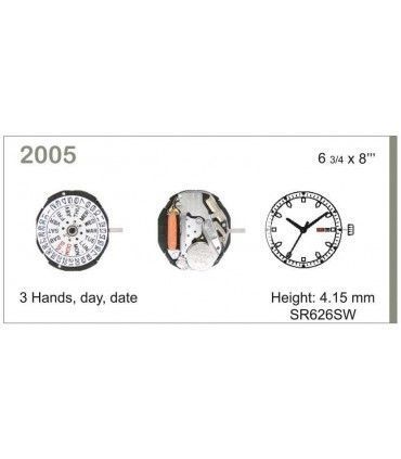 Movement for watches, MIYOTA 2005