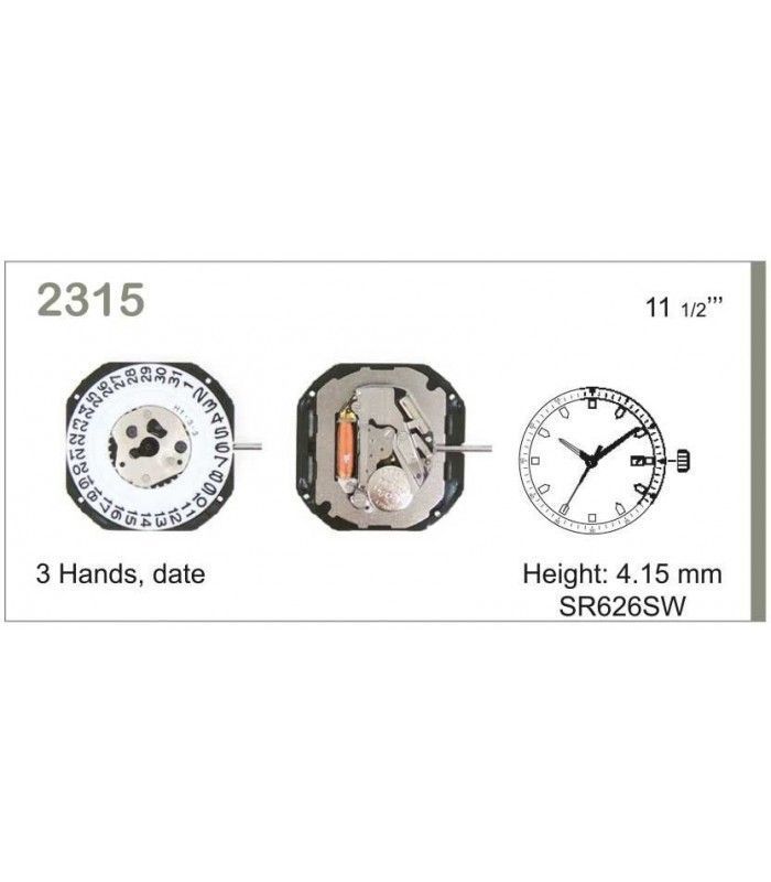 Movement for watches, MIYOTA 2315