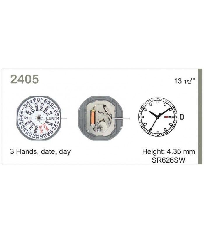 Máquina o movimiento para reloj MIYOTA 2405