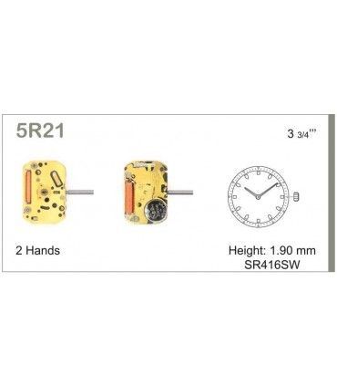 Máquina o movimiento para reloj MIYOTA 5R21