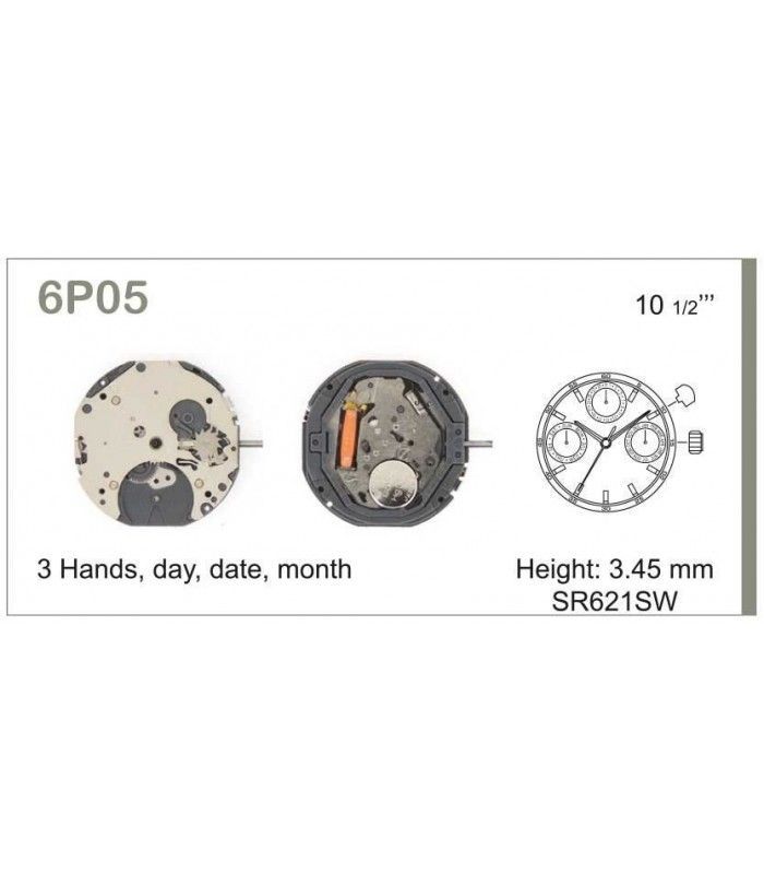 Mechanizm zegarka MIYOTA 6P05