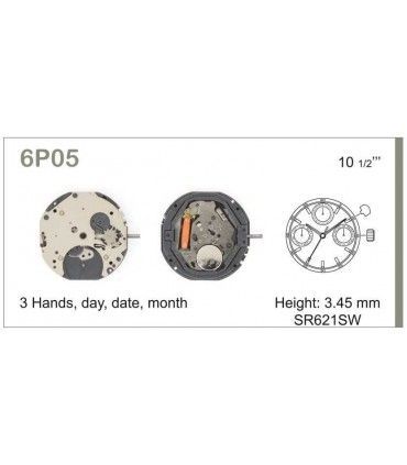 Máquina o movimiento para reloj MIYOTA 6P05