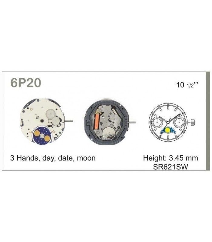 Meccanismo Orologio Ref MIYOTA 6P20