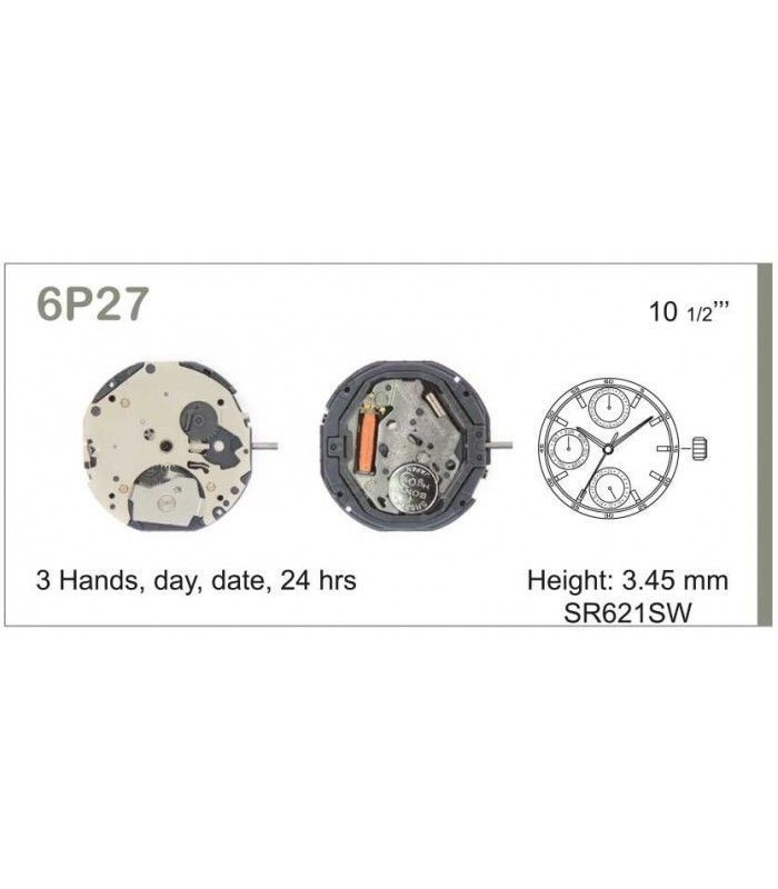 Mechanizm zegarka MIYOTA 6P27