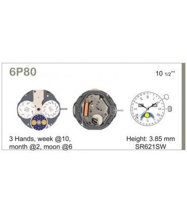 Movement for watches, MIYOTA 6P80