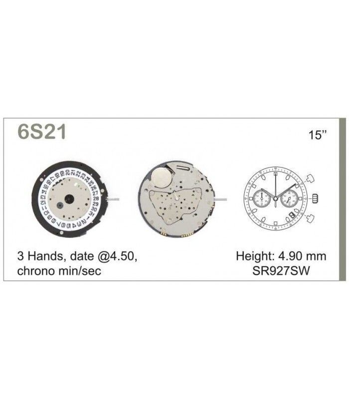 Meccanismo Orologio Ref MIYOTA 6S21