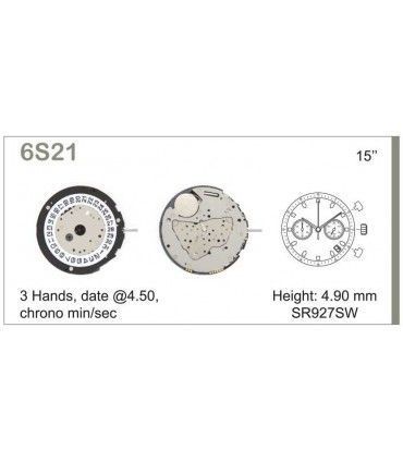 Máquina o movimiento para reloj MIYOTA 6S21