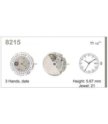 Movement for watches, MIYOTA 8215