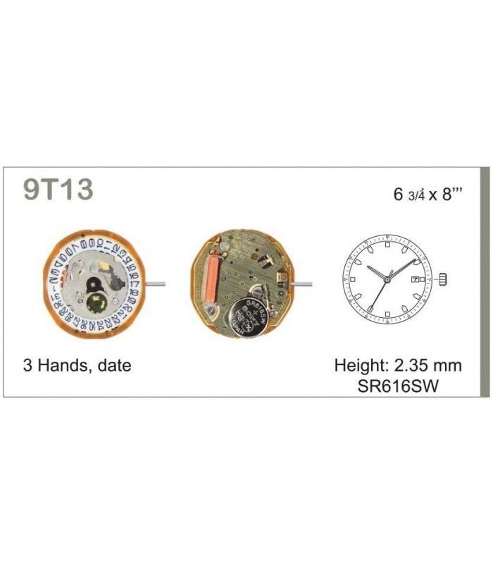 Máquina o movimiento para reloj MIYOTA 9T13