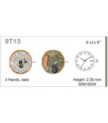 Máquinas ou movimentos para relógio, MIYOTA 9T13