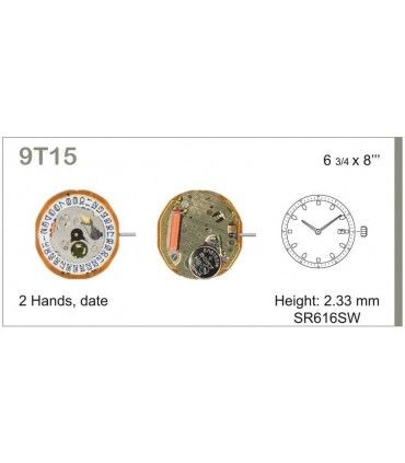 vements de montre, MIYOTA 9T15