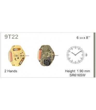 Movement for watches, MIYOTA 9T22