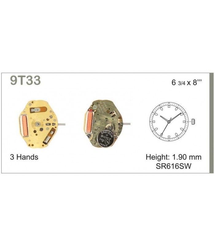 Movement for watches, MIYOTA 9T33