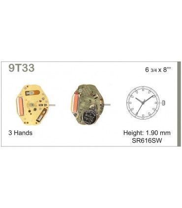 Máquina o movimiento para reloj MIYOTA 9T33