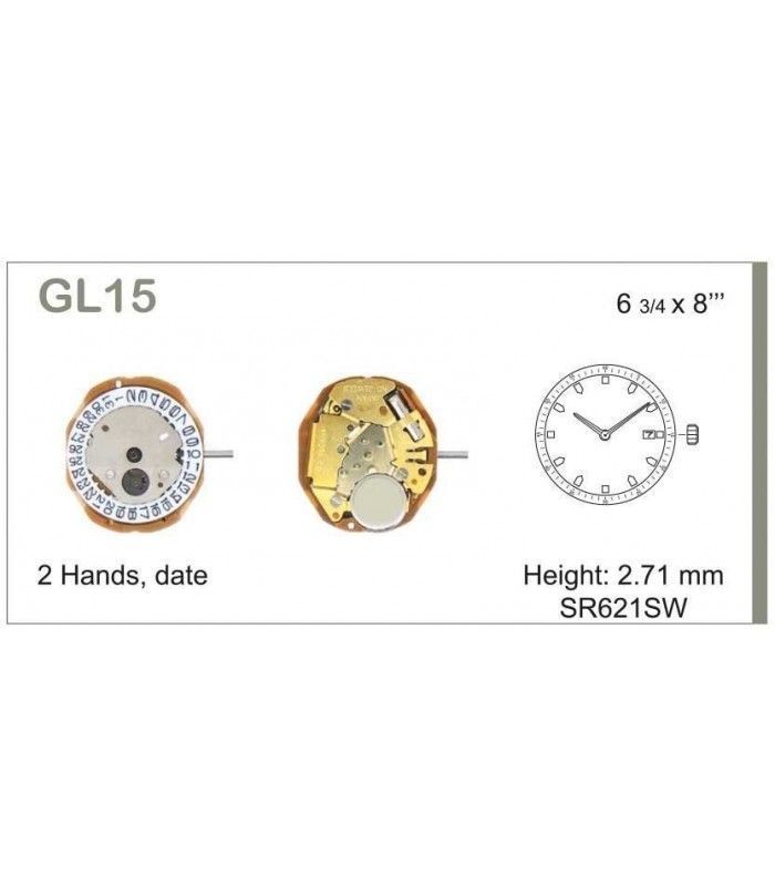 Movement for watches, MIYOTA GL15
