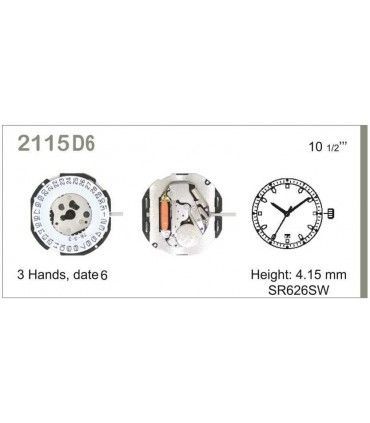 Máquina o movimiento para reloj MIYOTA 2115D6