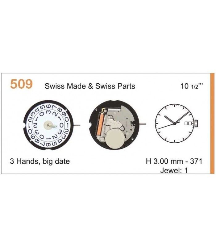 Máquina o movimiento para reloj RONDA 509