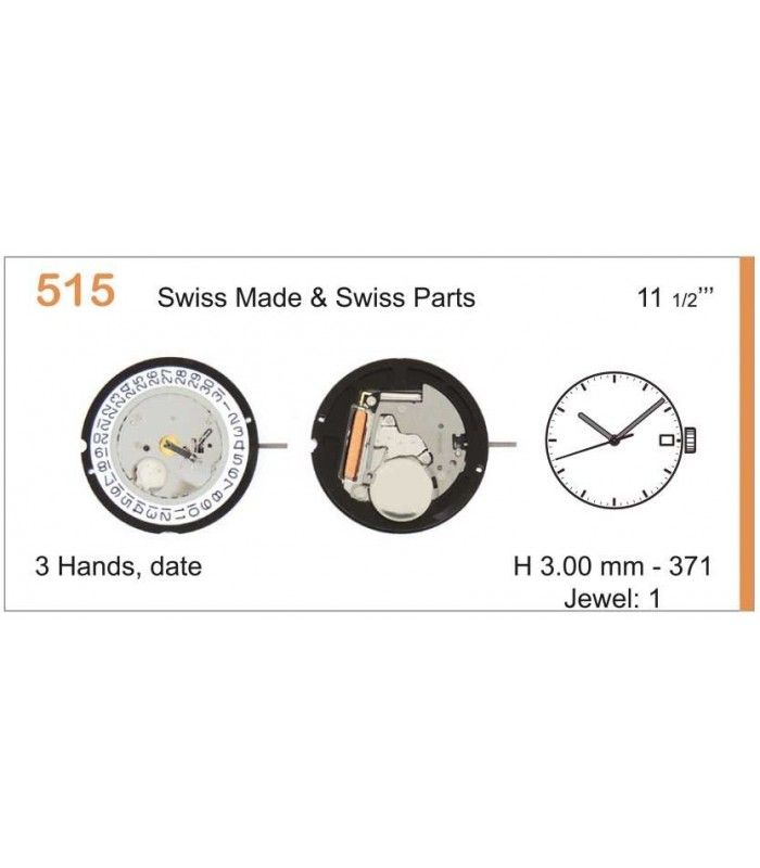 Máquina o movimiento para reloj RONDA 515