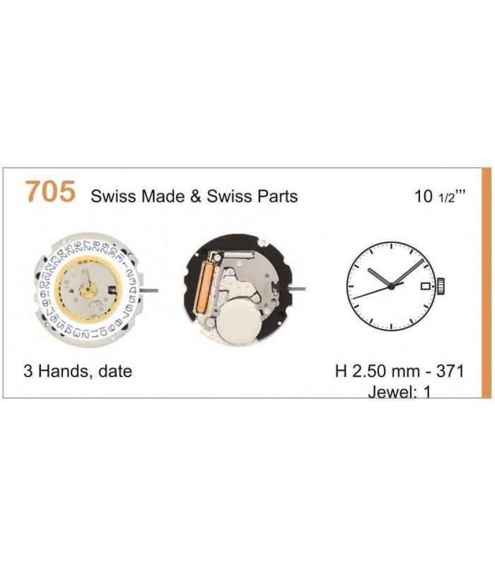 Movement for watches, RONDA 705