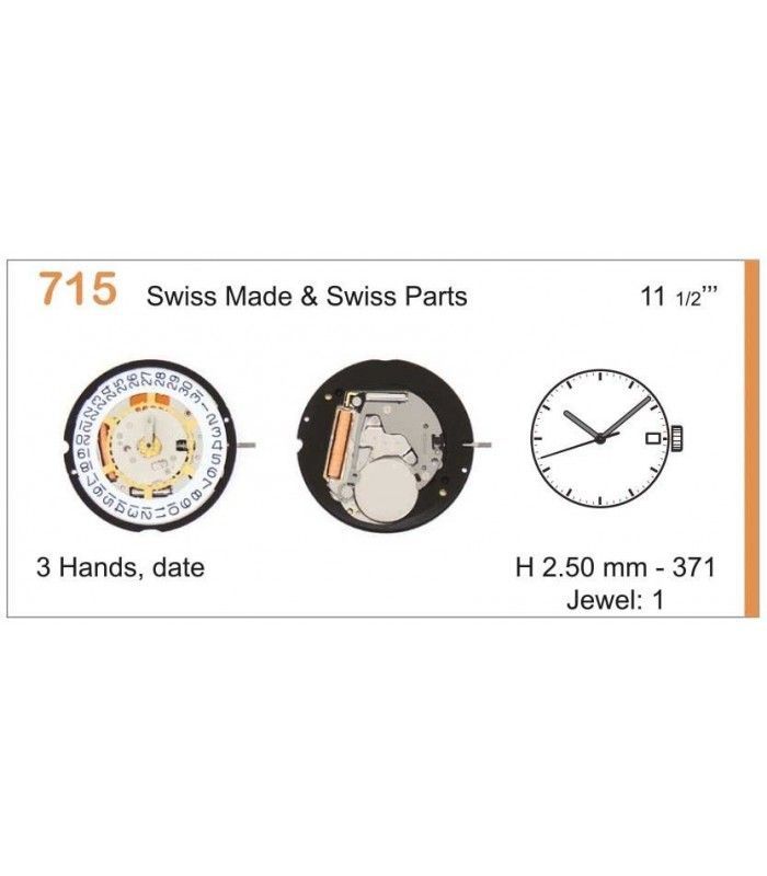 Movement for watches, RONDA 715
