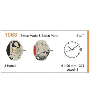 Máquina o movimiento para reloj RONDA 1063