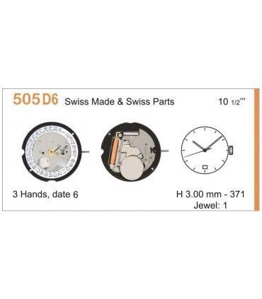 Movement for watches, RONDA 505D6