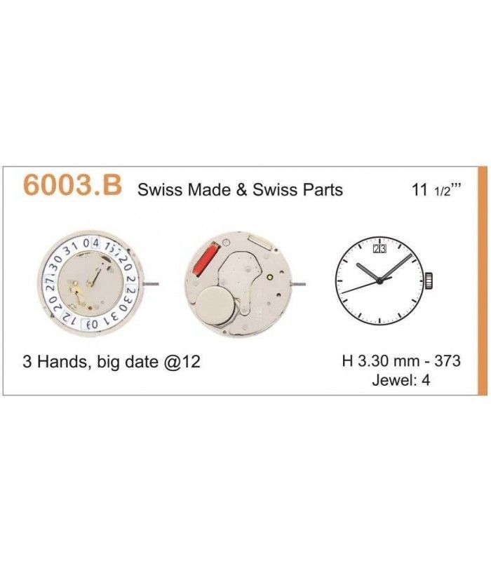 Movement for watches, RONDA 6003B