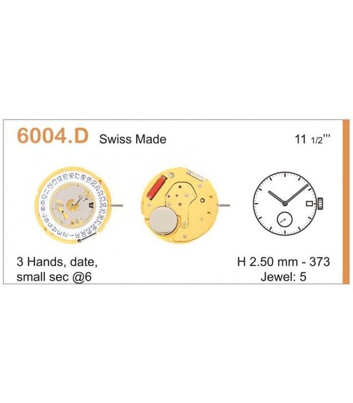 Meccanismo Orologio Ref RONDA 6004D