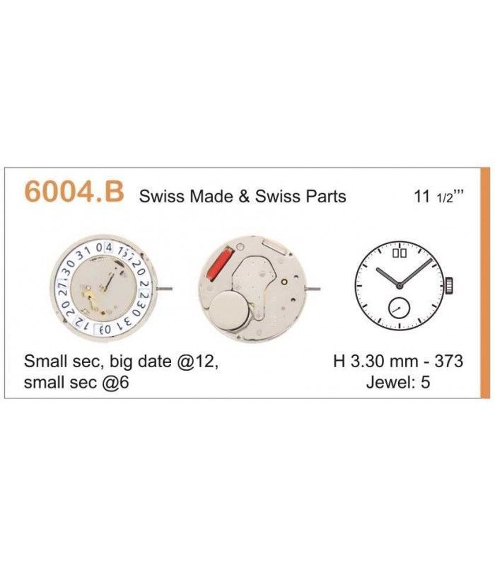 Máquinas ou movimentos para relógio, RONDA 6004B