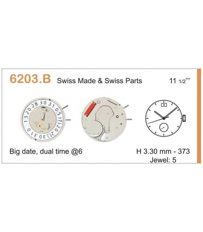 Máquina o movimiento para reloj RONDA 6203B
