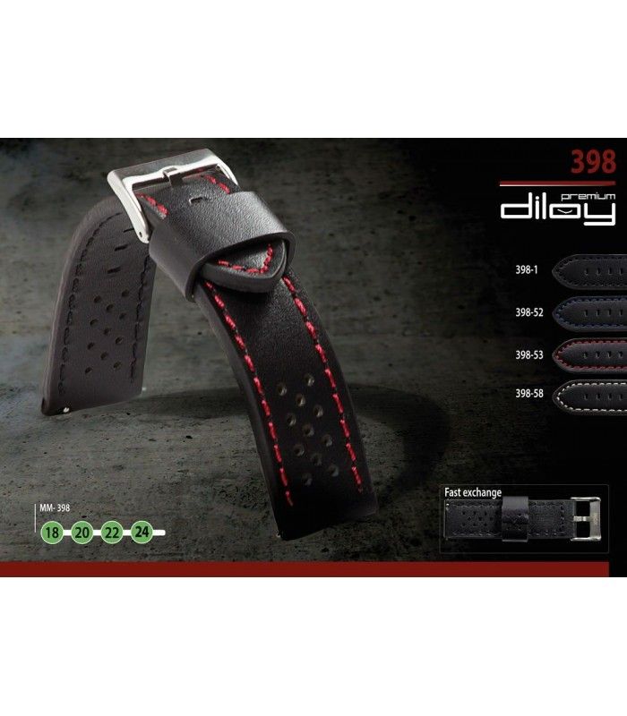 Bracelet pour montre en cuir, Diloy 398