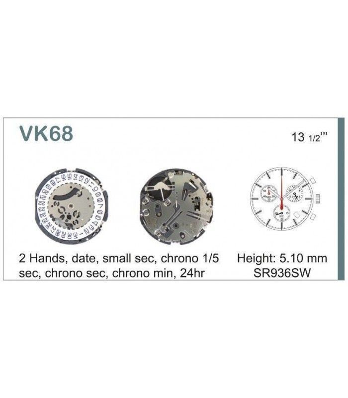 Movement for watches, HATTORI VK68