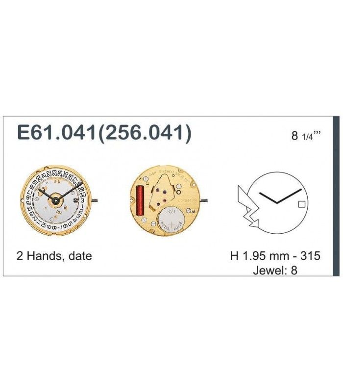 Máquinas ou movimentos para relógio, ETA E61.041
