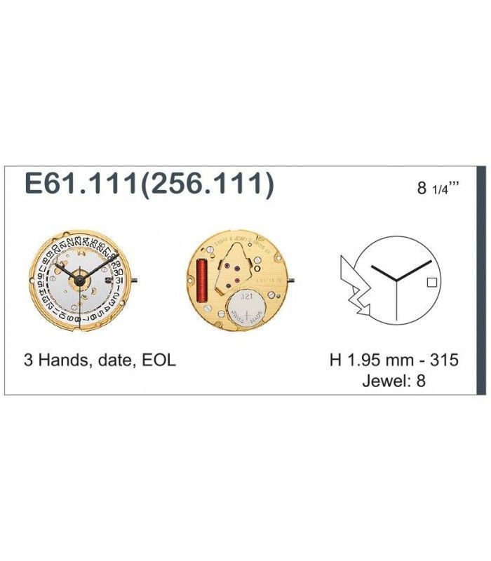 Meccanismo Orologio Ref ETAE61111