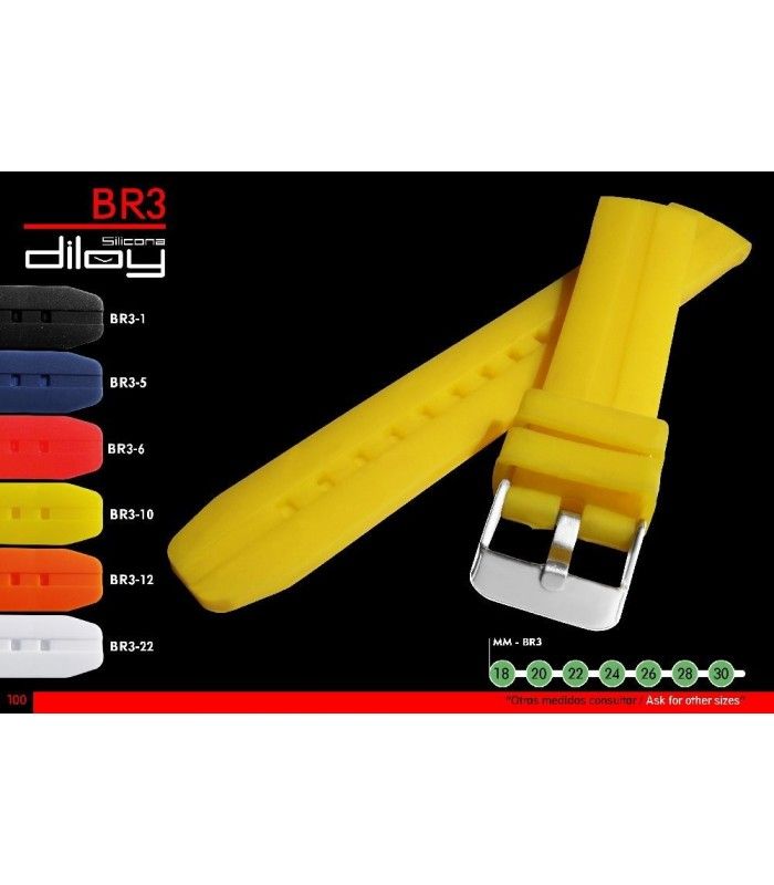 Uhrenarmbänder aus Silikon, Diloy BR03L