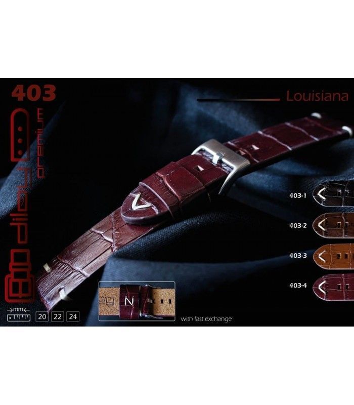 Correa de piel para reloj, Diloy Louisiana