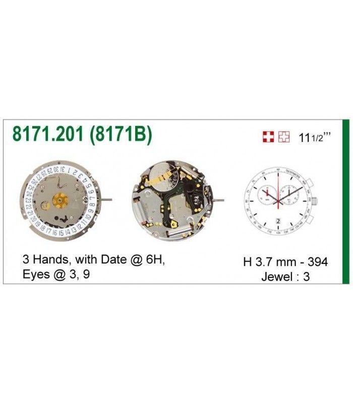 Movement for watches, ISA 8171B