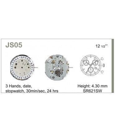 Movement for watches, MIYOTA JS05