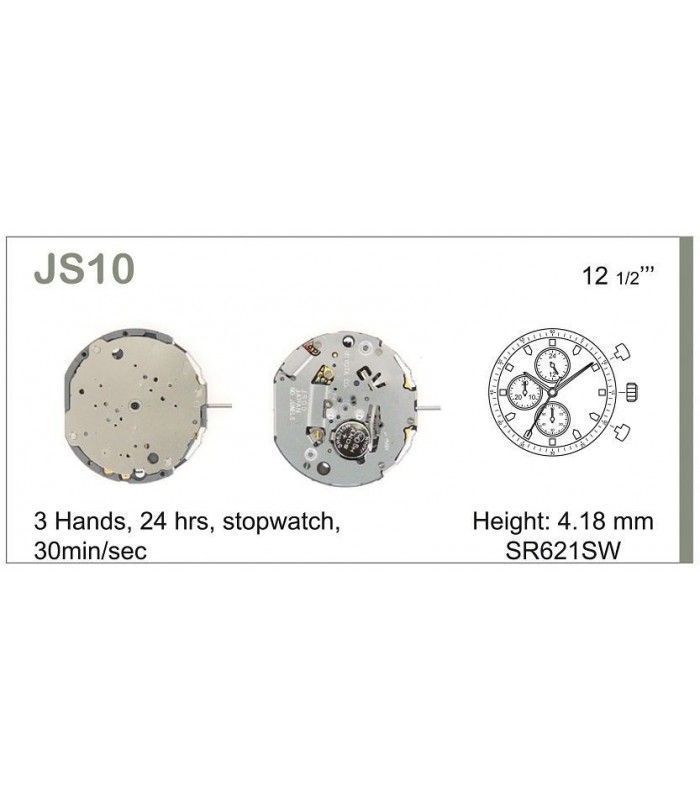 Movement for watches, MIYOTA JS10