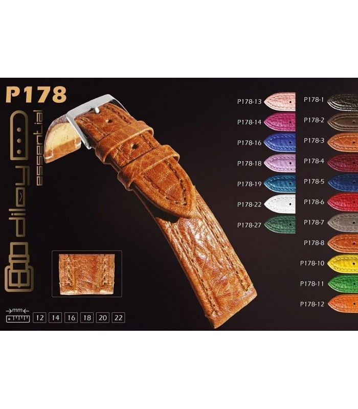 Leather watch straps Diloy P178