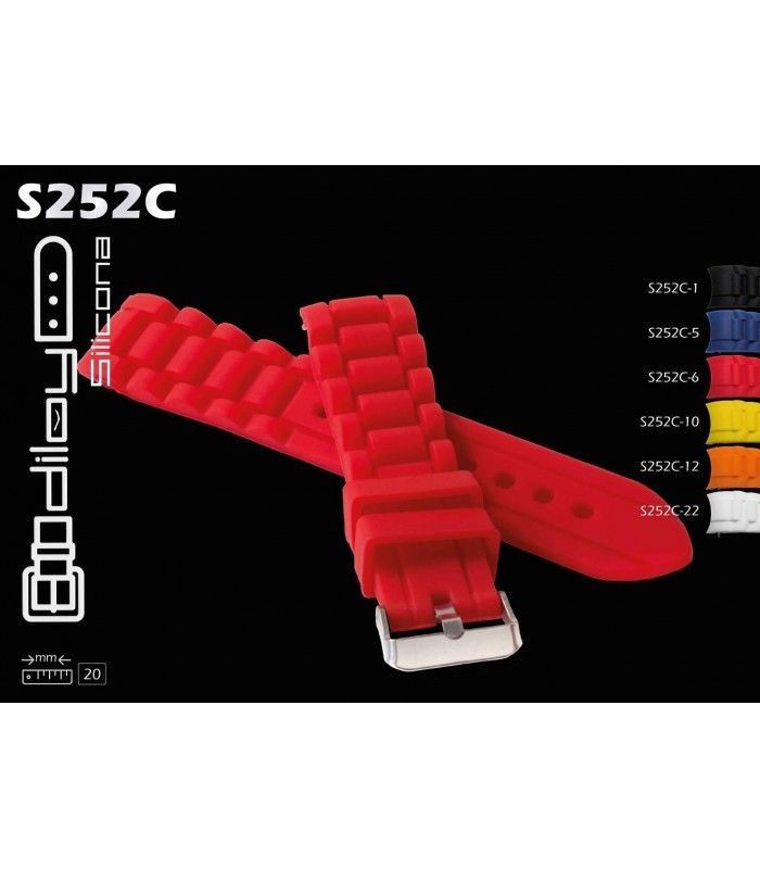 Correa de silicona para reloj, Diloy S252C