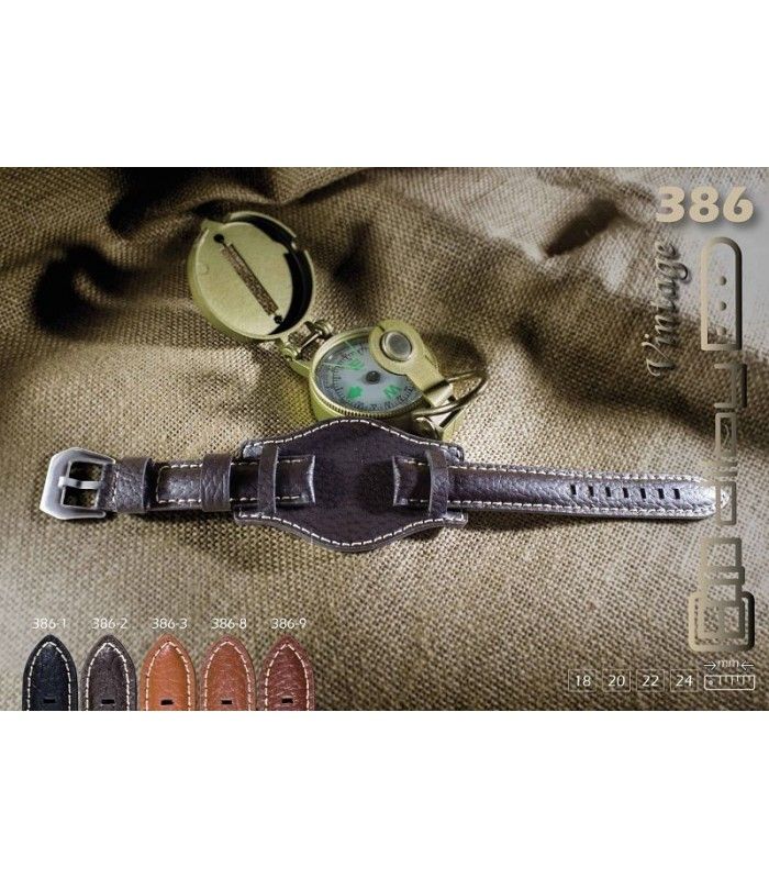 Cinturino Bund pelle bisonte sportivo orologio Diloy 386