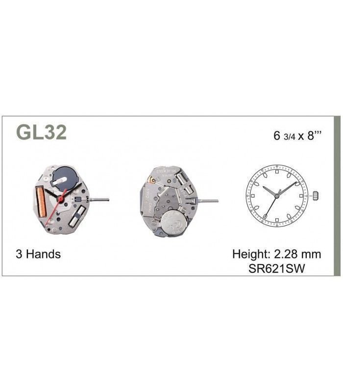 Movement for watches, MIYOTA GL32