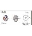 Máquina o movimiento para reloj MIYOTA GL32
